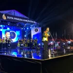 Blitar Youth Festival dan Pemilihan Duta Pemuda Kabupaten Blitar 2024 di Alun-alun Kanigoro, Sabtu (3 Agustus 2024) malam